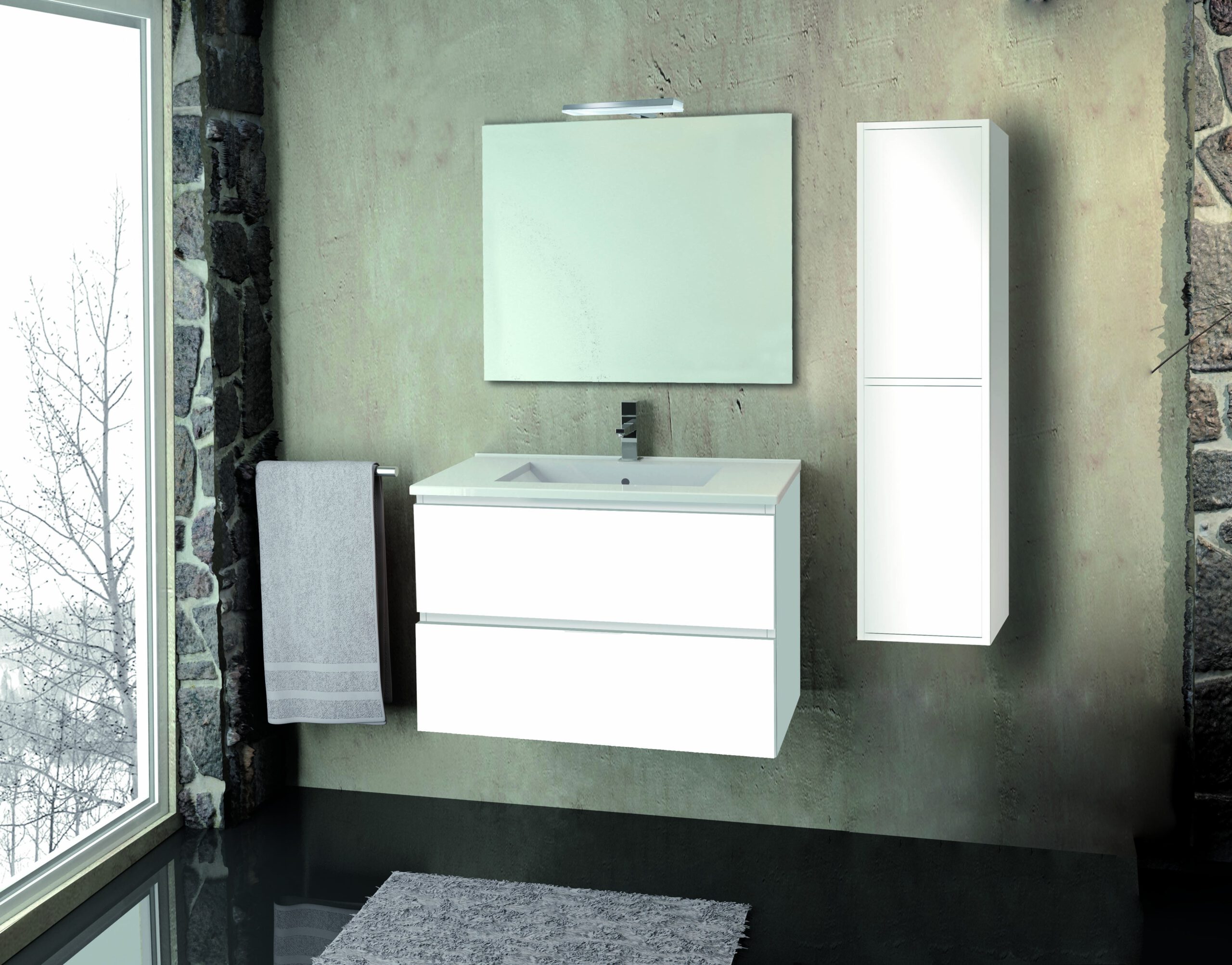 Mueble Baño Cube 100 Cm